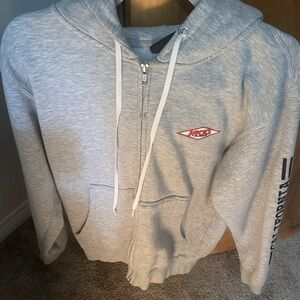 Jack by BB Dakota Light Gray Zip-Up Hoodie